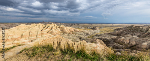 Obraz na plátně Beautiful view of Badlands National Park in South Dakota