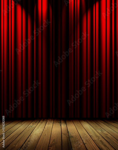  red theater curtain