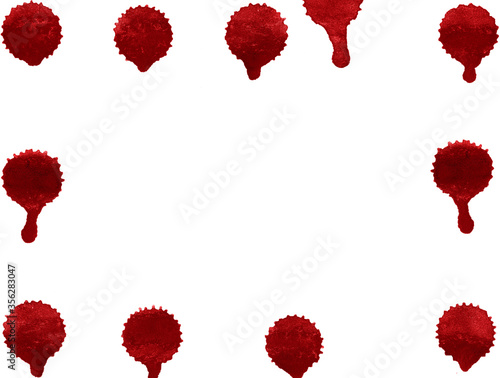 splashes of blood red