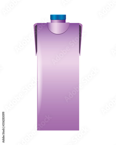 bottle product with metalic purple color