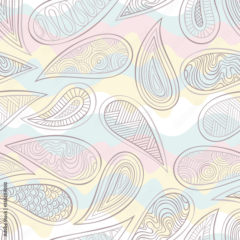 Paisley ornament. Seamless vector pattern (background).