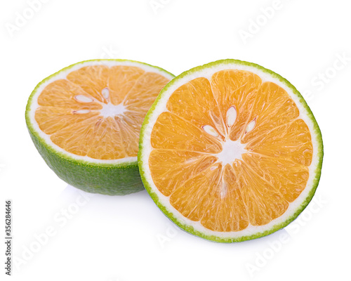 Orange  fruit  isolated on white background.
