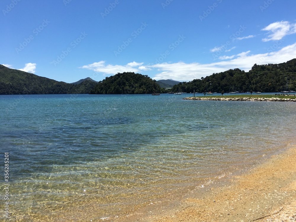 Ngakuta bay, Marlborough sound, New Zealand, South island