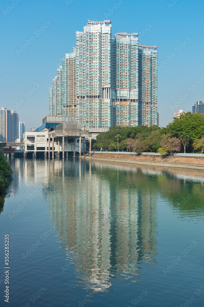 High rise residential building in Hong Kong city High rise residential building in Hong Kong city