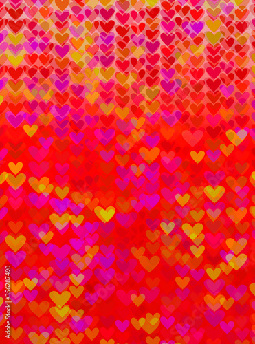 series of lights in the form of heart