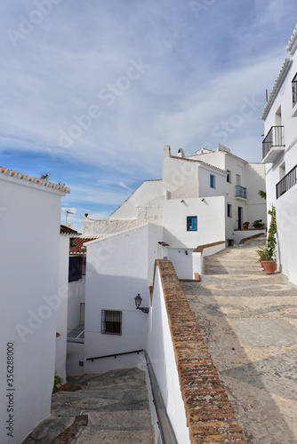 beautiful white village, Frigiliana, Spain 