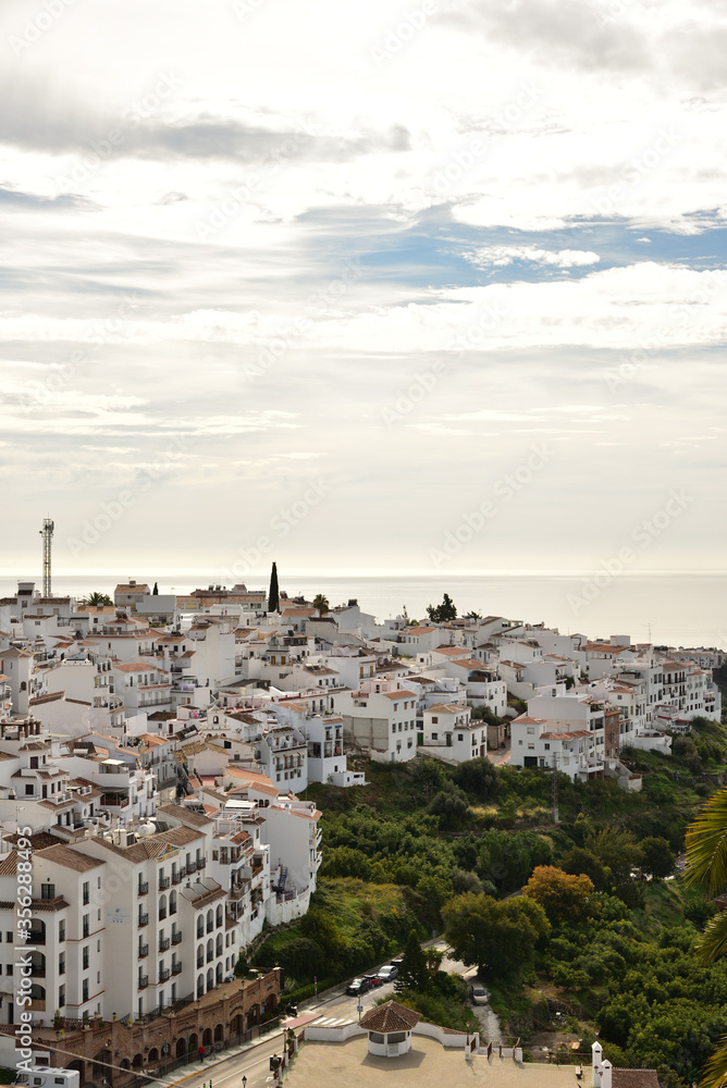 Obraz premium beautiful white village, Frigiliana, Spain 