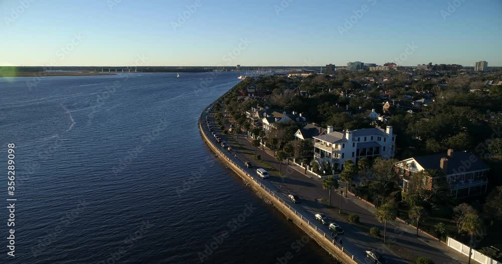 Murray Blvd, Charleston, South Carolina, Aerial Drone Murray Blvd, Charleston, South Carolina, Aerial Drone