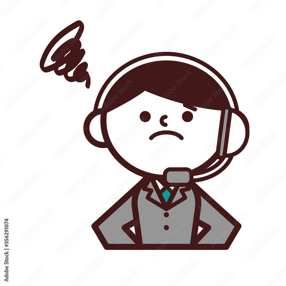 Obraz premium オペレーター コールセンター 男性