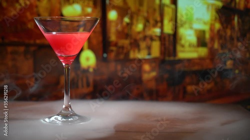 Wallpaper Mural Closeup glass of Manhattan cocktail isolated decorated Torontodigital.ca