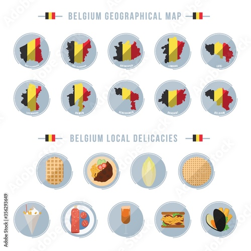 belgium geographical maps and local delicacies
