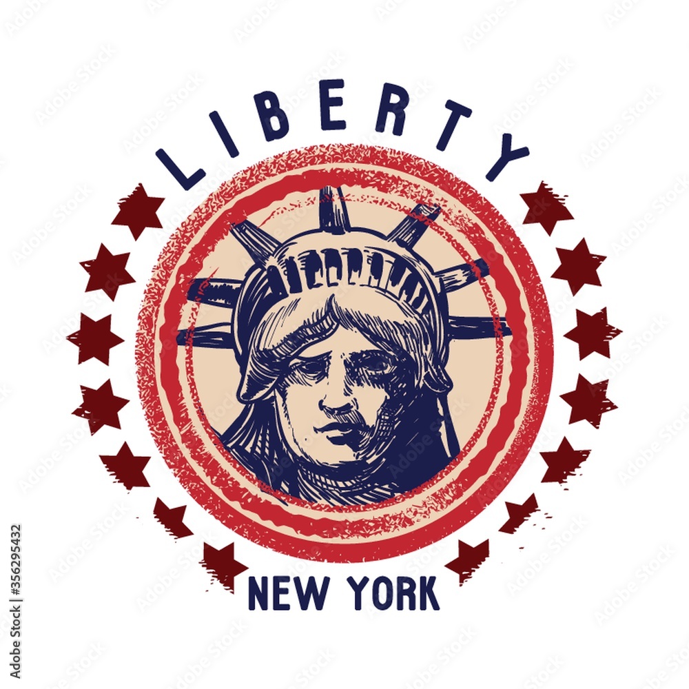 grunge rubber stamp of new york