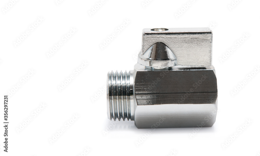 Side view of plumbing valves isolated on white background with copy space. Clipping path including. Side view of plumbing valves isolated on white background with copy space. Clipping path including.