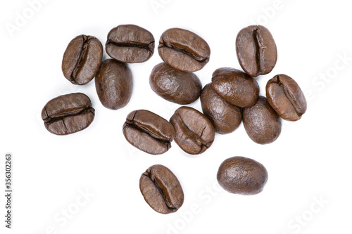  coffee beans caffeine esspresso seed isolated on white background. 