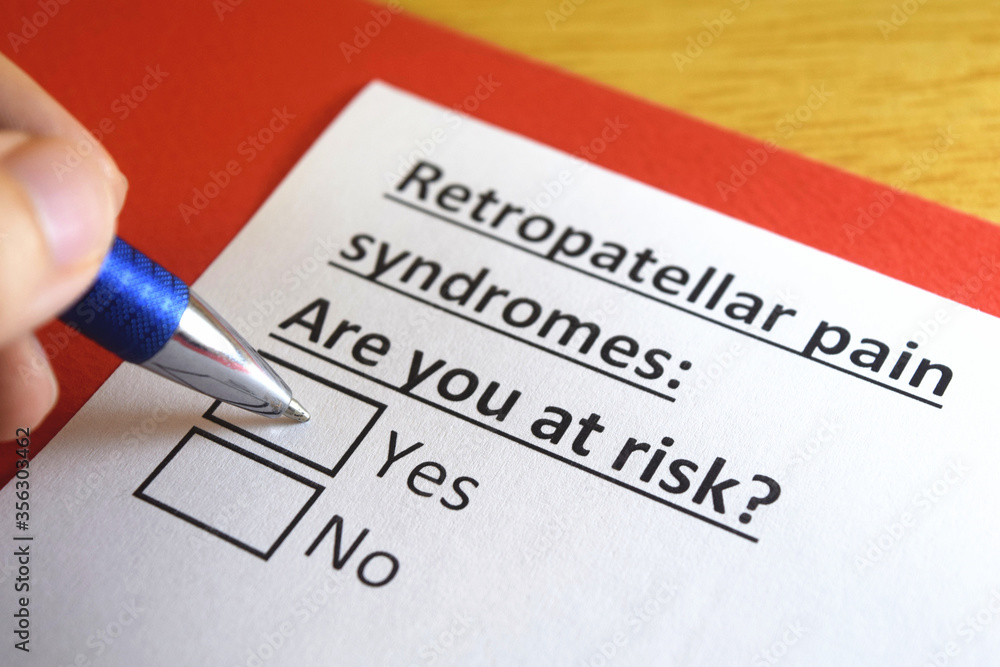 One person is answering question about retropatellar pain syndrome. One person is answering question about retropatellar pain syndrome.