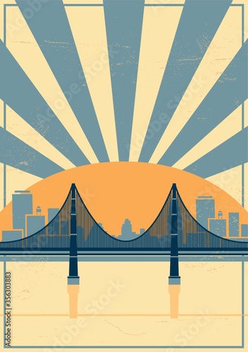 golden gate bridge poster