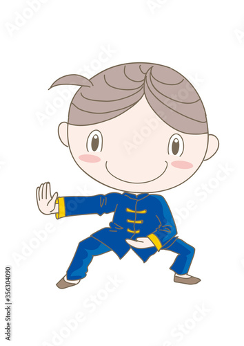 太極拳・ポーズをとる男性
