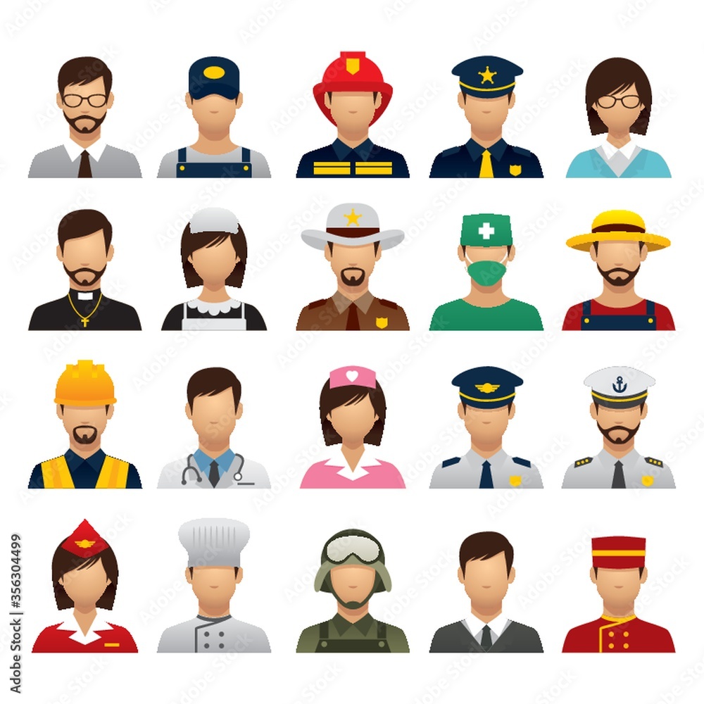 set of professional people set of professional people