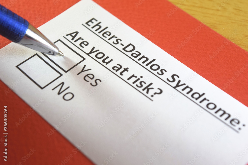 Fototapeta premium One person is answering question about ehlers danlos syndrome.