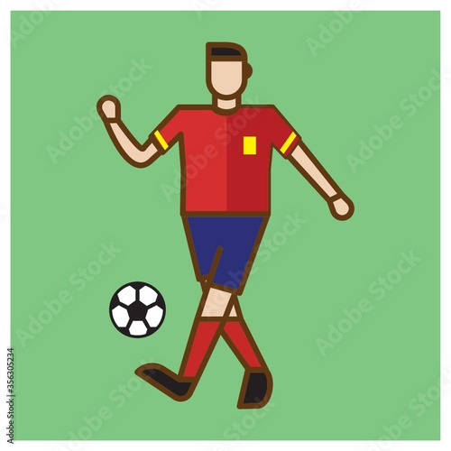 soccer player kicking ball