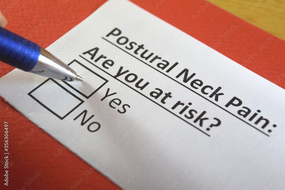 One person is answering question about postural neck pain.