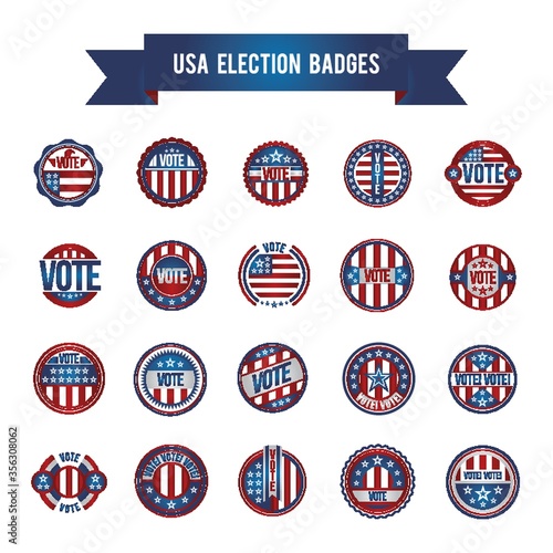 usa election badges