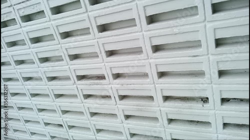 Abstract Black brick wall texture for pattern background. Video footage  