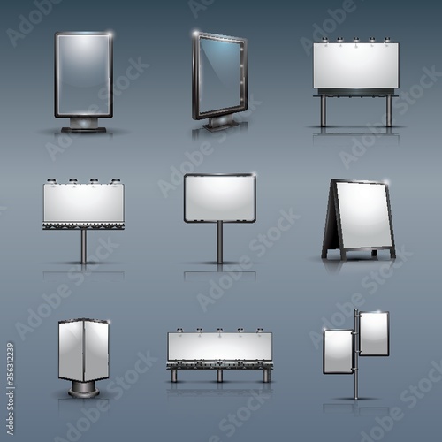 set of billboards