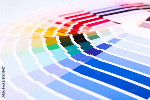 Color palettes as background, closeup