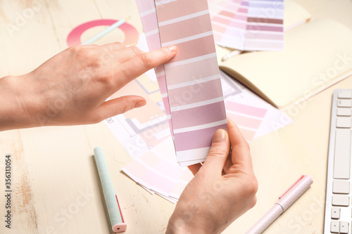 Designer working with color...