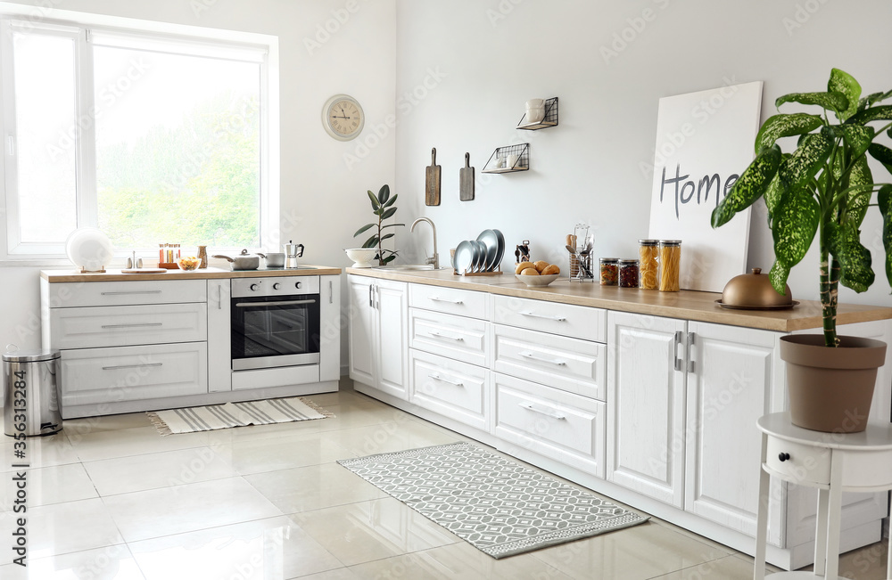 Fototapeta premium Stylish interior of modern kitchen