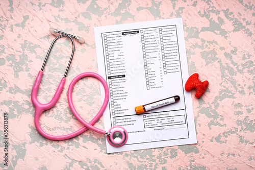 Blood sample in tube with s...