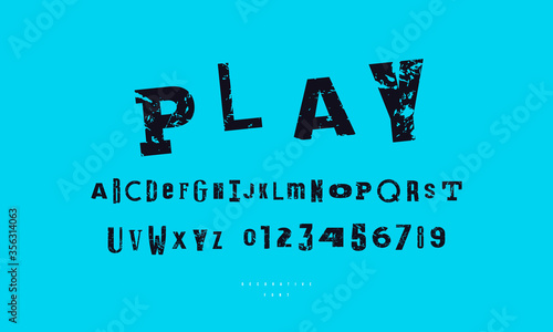 Decorative font in zine style