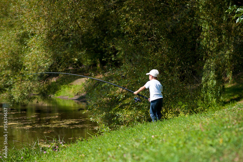 Little boy fishing