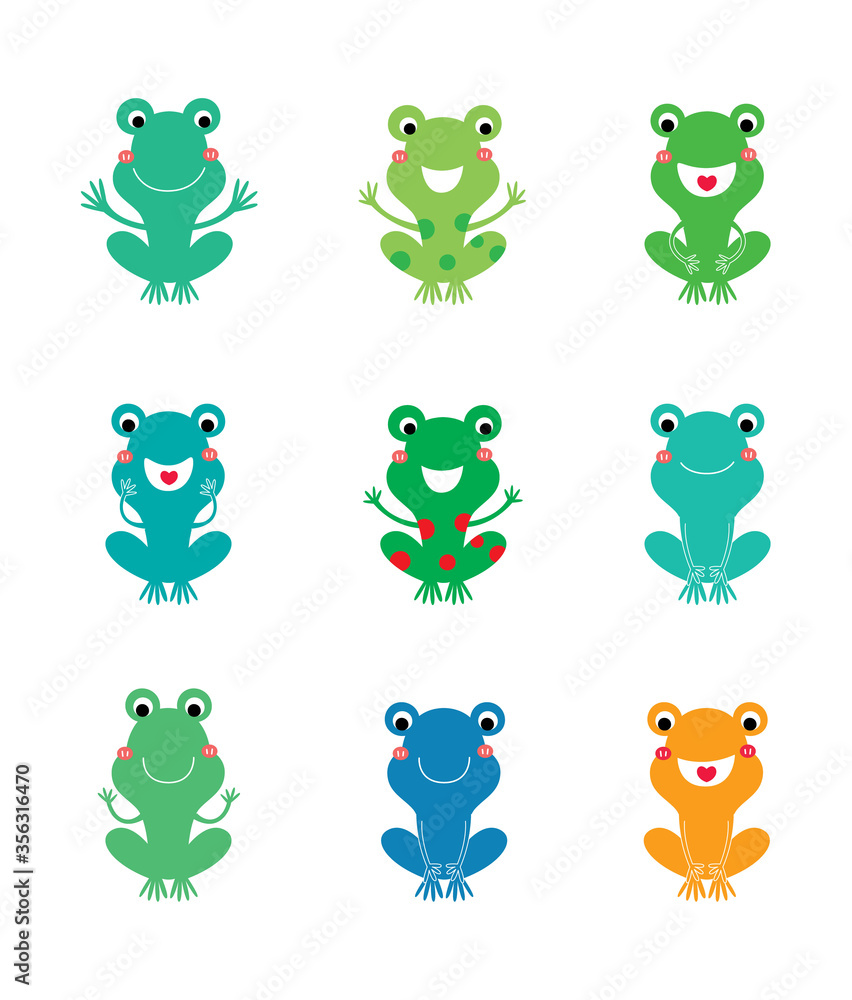 Fototapeta premium cute frog vector