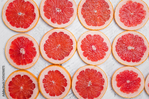 Fruit Grapefruiton white background