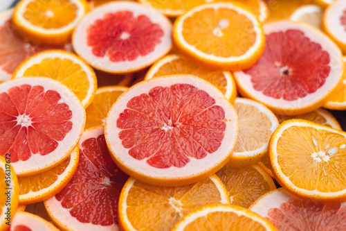 Oranges Grapefruit Lemon Fruit orange on white background
