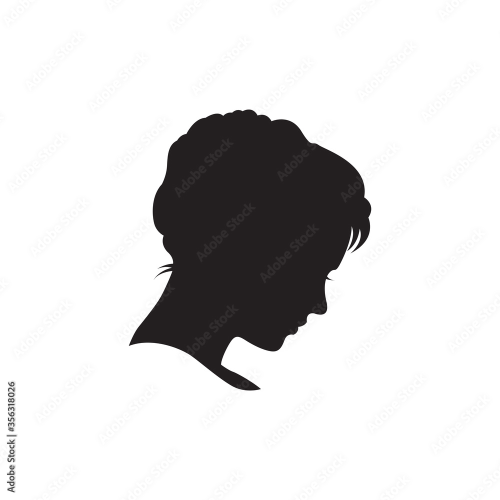silhouette of a woman head