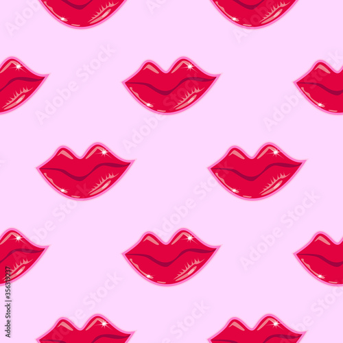 vector pattern of beautiful lips for decoration