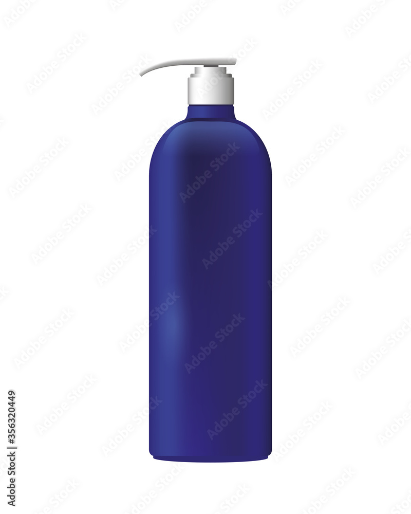 bottle with push dispenser product with metalic purple color bottle with push dispenser product with metalic purple color