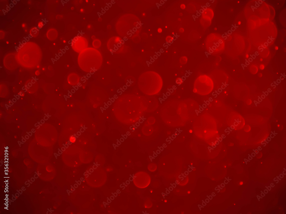 red abstract bokeh lights with soft light background. Blur wall.