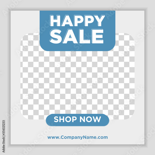 Modern and Unique Social Media Banner Template for Promotion and Digital Marketing. Promotional Square Web Banner for Social Media. Elegant and Simple Discount Promo Ads