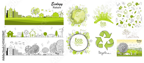 Ecology concept. Environmentally friendly world.