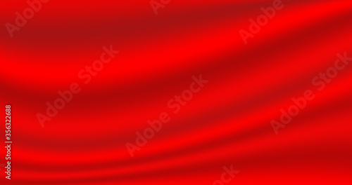 abstract smooth shiny red silk as elegant background 