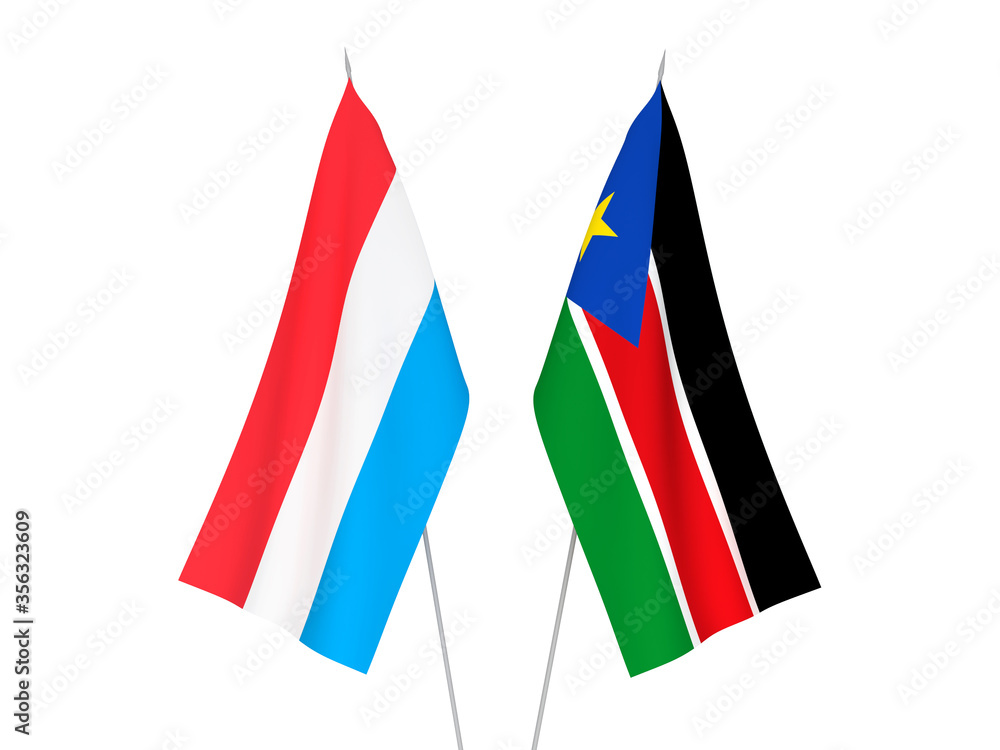 Luxembourg and Republic of South Sudan flags