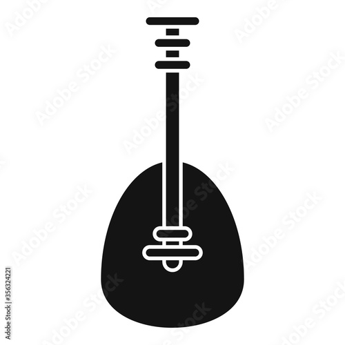 Japanese biwa icon. Simple illustration of japanese biwa vector icon for web design isolated on white background