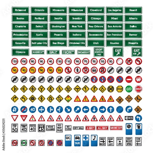 set of us sign boards