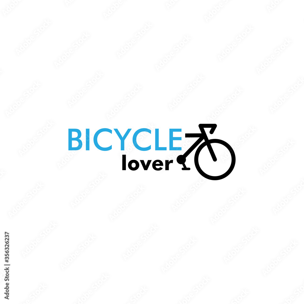 Bicycle lover graphic design template vector isolated Bicycle lover graphic design template vector isolated