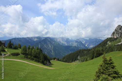 mountain landscape from the peak of Alps