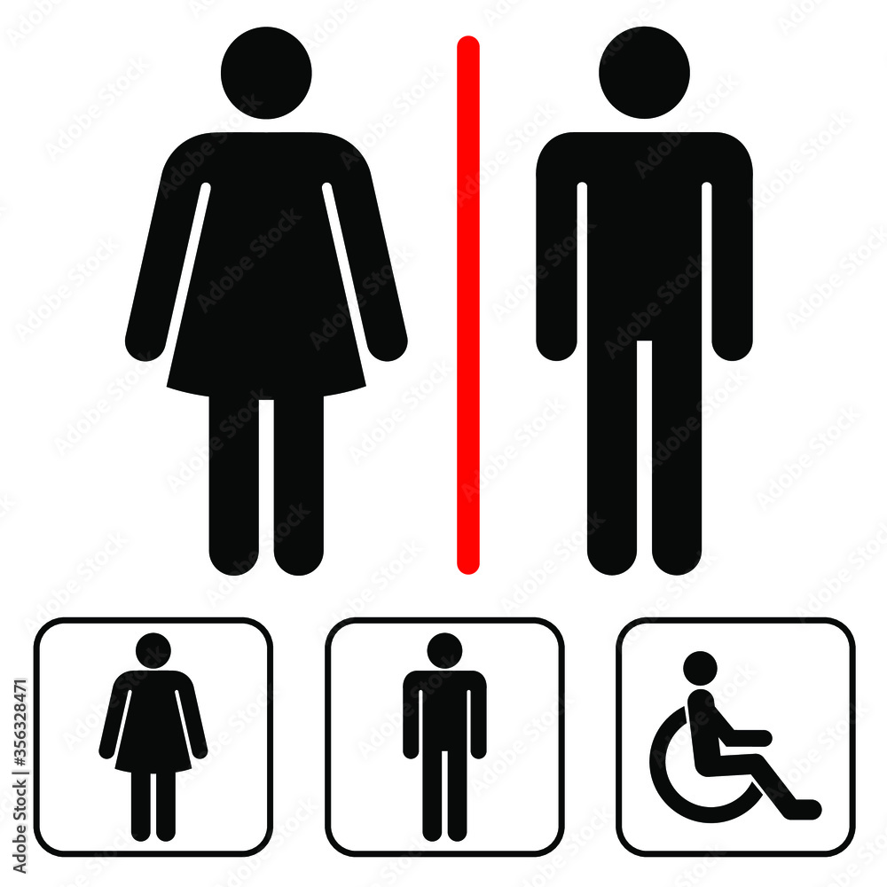 sign icon male and female toilet. Vector illustration sign icon male and female toilet. Vector illustration